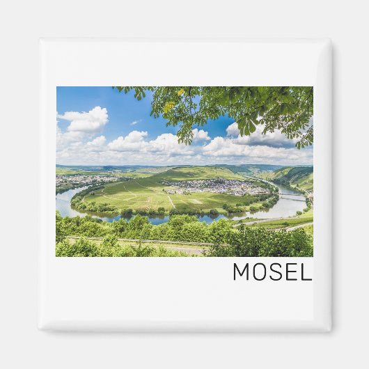 Moselle Loop Trittenheim Panorama Germany Souvenir Magneet (Voorkant)