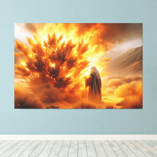 Moses Burning Struik Canvas Afbeelding 5 (Insitu (Houten vloer))