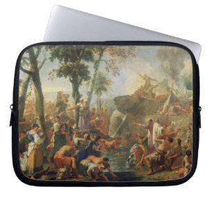 Moses Drawing Water from the Rock (olie op canvas) Laptop Sleeve