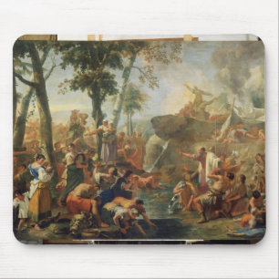 Moses Drawing Water from the Rock (olie op canvas) Muismat