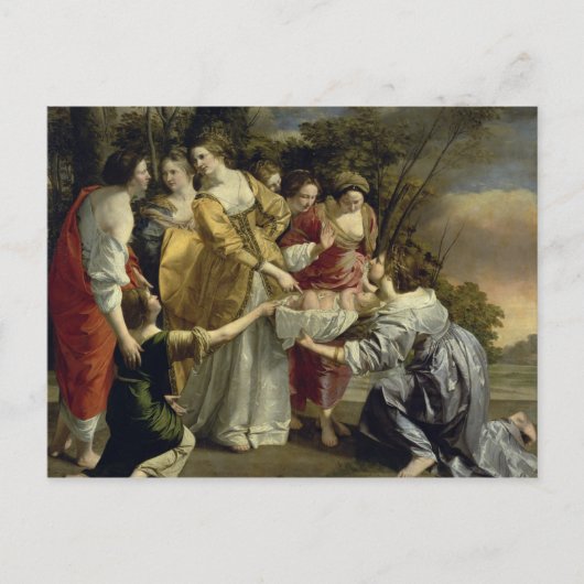 Moses gered uit de Nijl, c.1630 Briefkaart (Voorkant)