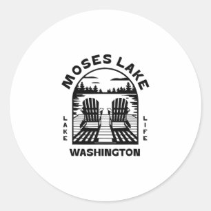 Moses Lake Washington Outdoors Vintage 1 Ronde Sticker