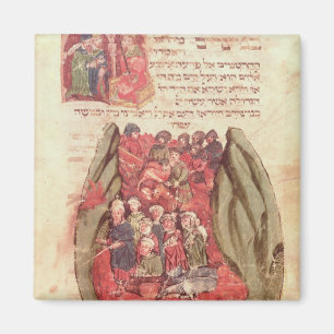 Moses leidt de kinderen van Israël over de hele w Magneet