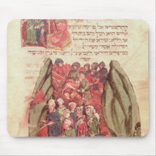 Moses leidt de kinderen van Israël over de hele w Muismat