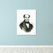 Moses Mendelssohn Canvas Afdruk (Insitu (Houten vloer))