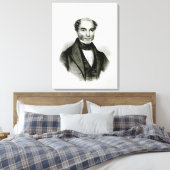 Moses Mendelssohn Canvas Afdruk (Insitu (Slaapkamer))