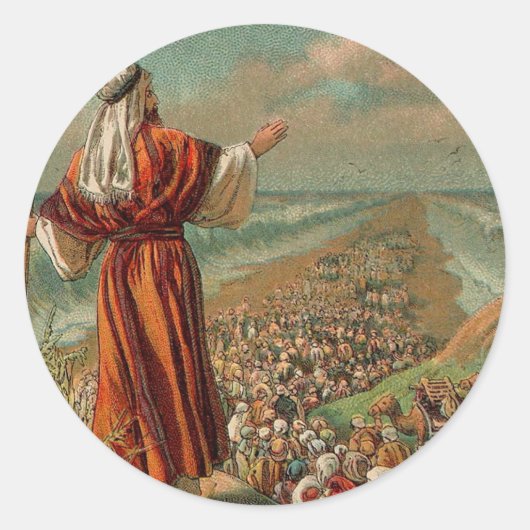 Moses Onderdelen het Rode Zee Ronde Sticker (Voorkant)