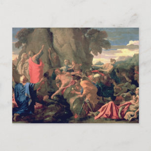 Moses Striking Water from the Rock, 1649 Briefkaart