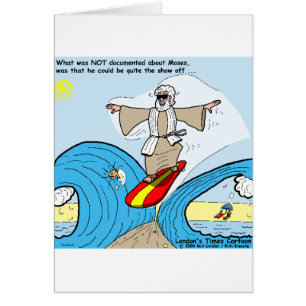 Moses Surft Grappige Cartoon T-shirts Cadeaus Verz
