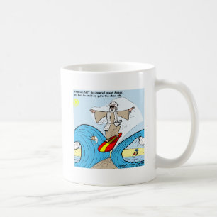 Moses Surft Grappige Cartoon T-shirts Cadeaus Verz Koffiemok