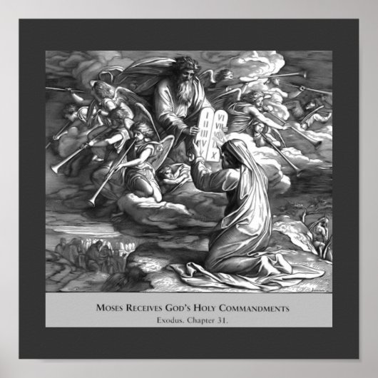 Moses Ten Geboden Religieus Poster (Voorkant)