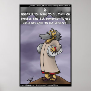Moses & The 10 Hashtags Poster van Rick London