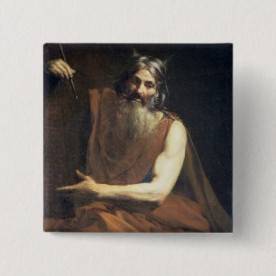 Moses with the Tablets of the Law, c.1627-32 Vierkante Button 5,1 Cm