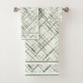 Mosgroen met mos op wit bad handdoek (Insitu)