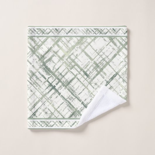 Mosgroen met mos op wit bad handdoek (Wasdoekje)