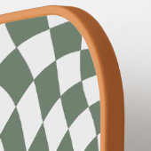 Mosgroen Monogram  golvend geruit Pickleball Paddle (Links Detail)