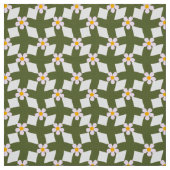 Mosgroene Abstracte Bloemengrid Polyesterstof Stof (Swatch)