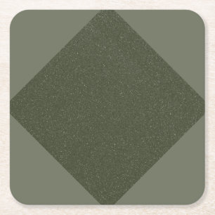 Mosgroene diamant accenten papieren onderzetter