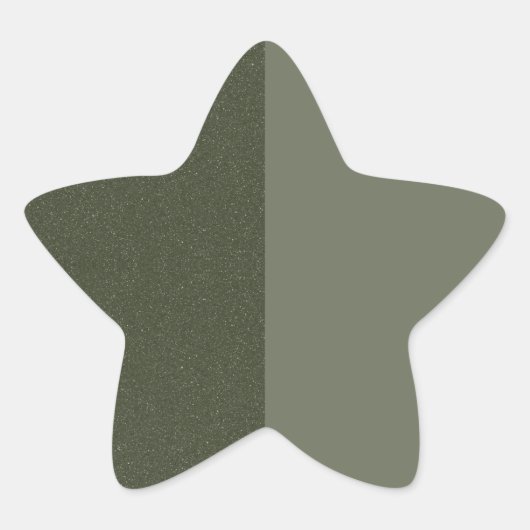 Mosgroene Glitterster Aangepaste Sticker (Voorkant)