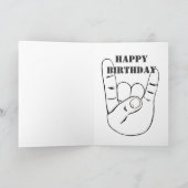 Mosh carte d'anniversaire de graffiti (Intérieur)