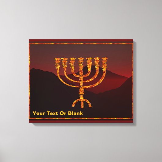 Moshe's Menorah Canvas Afdruk (Voorkant)