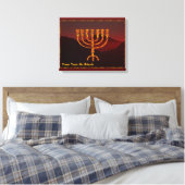 Moshe's Menorah Canvas Afdruk (Insitu (Slaapkamer))