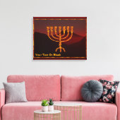 Moshe's Menorah Canvas Afdruk (Insitu (Woonkamer))
