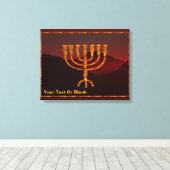 Moshe's Menorah Canvas Afdruk (Insitu (Houten vloer))