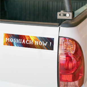Moshiach Nu Kleurrijke Lichten Messiaans  Bumpersticker