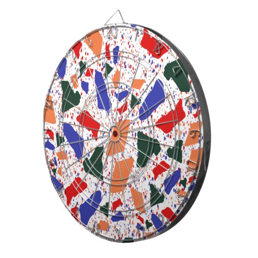 Mosiac Abstract Terrazzo Pattern Dartbord (Voorkant Rechts)