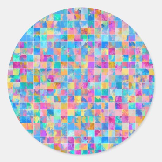 Mosiac tegels ronde sticker (Voorkant)