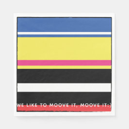 Mosiciens Kleurrijk Grappig Verjaardagsfeest Servet