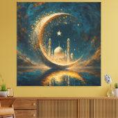 Moskee Crescent Sterren schilderen Canvas Afdruk (Insitu (Woonkamer))