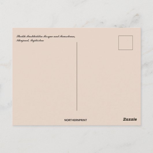 Moskee en Mausoleum Khujand Tadzjikistan Briefkaart (Achterkant)