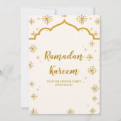 MOSKEE RAMADAN KAREEM IFTAR DINER FEEST BEWERKBAAR KAART (Achterkant)