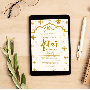 MOSKEE RAMADAN KAREEM IFTAR DINER FEEST BEWERKBAAR KAART