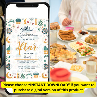 MOSKEE RAMADAN KAREEM IFTAR DINERPARTY BEWERKBAAR KAART