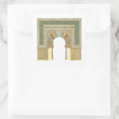 moskee van Cordoba Spanje. Mihrab Vierkante Sticker (Tas)