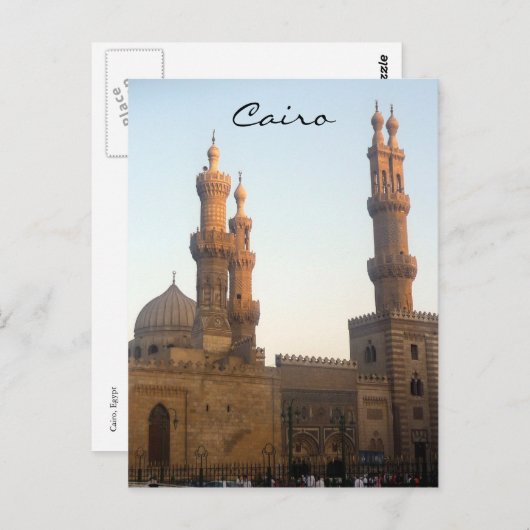 moskeeën minares cairo briefkaart (Voorkant / Achterkant)
