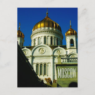 Moskou - De architectuur van de Savior Church Briefkaart