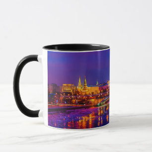 Moskou Kremlin in Winternacht Mok