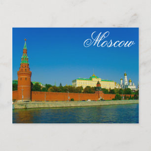 Moskou Kremlin Moskva River City Architecture Briefkaart