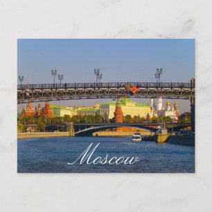 Moskou Kremlin Moskva River City Architecture Briefkaart