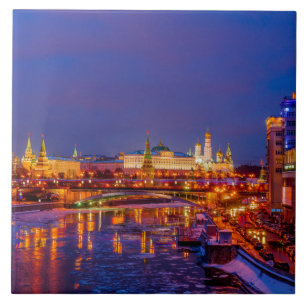 Moskou Kremlin verlicht Tegeltje