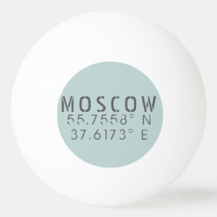 Moskou - Lengtegraad Pingpongballen