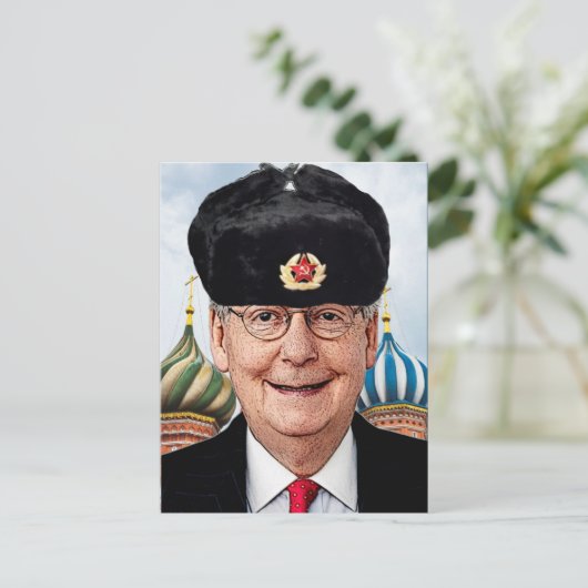 Moskou Mitch McConnell Briefkaart (Staand voorkant)