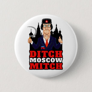 Moskou Mitch McConnell Politieke Button