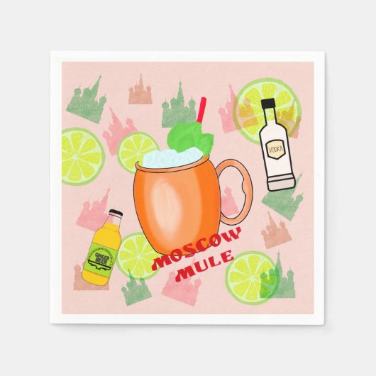 Moskou Mule Cocktail Servet (Voorkant)