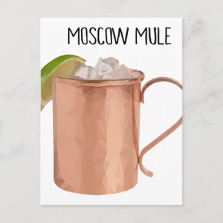Moskou Mule Copper Mok Low Poly Geometric Design Briefkaart