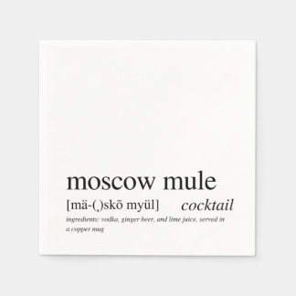 Moskou Mule Modern Quote Black Typografie Cocktail Servet